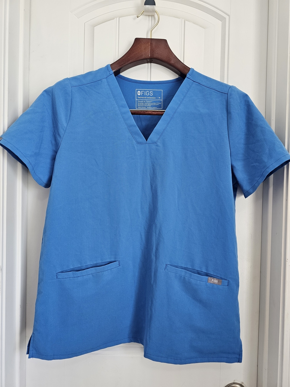 FIGS V-Neck Medical Scrub Top in Blue